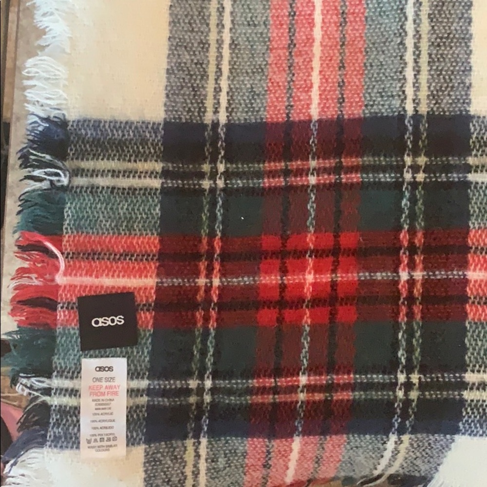 ASOS plaid blanket scarf